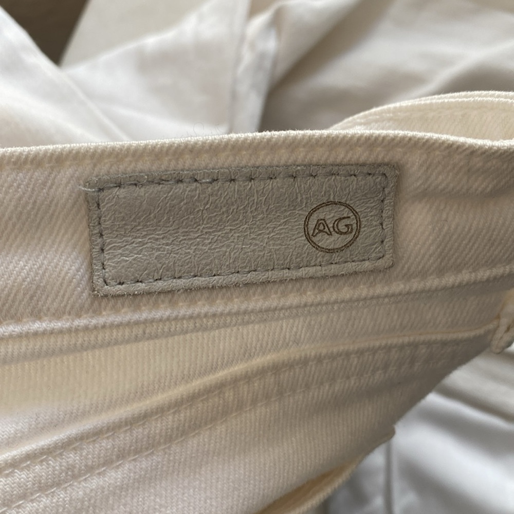 AG The Stilt Cigarette Leg Skinny Jeans White